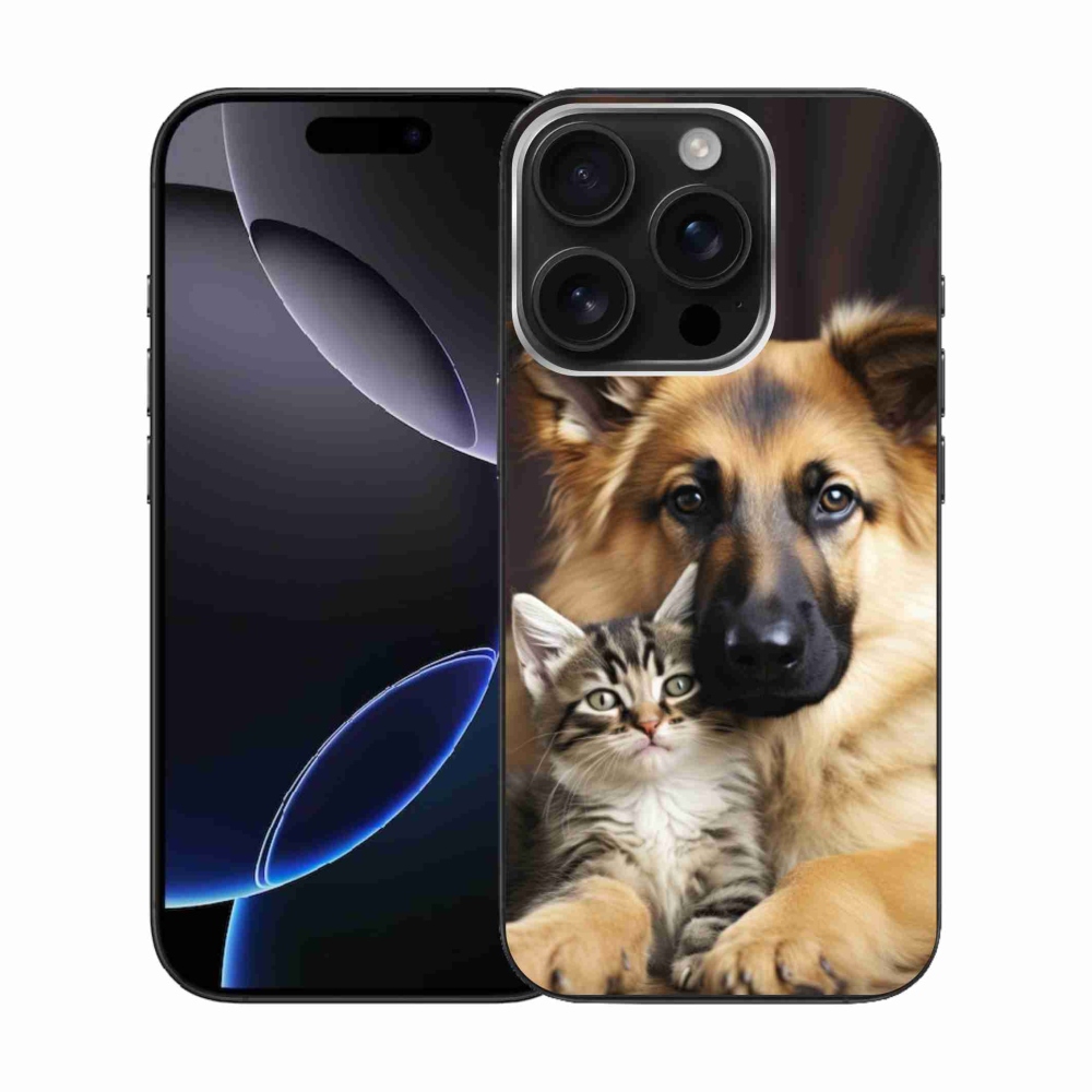 Gélový kryt mmCase na iPhone 16 Pro - zvieracie priateľstvo