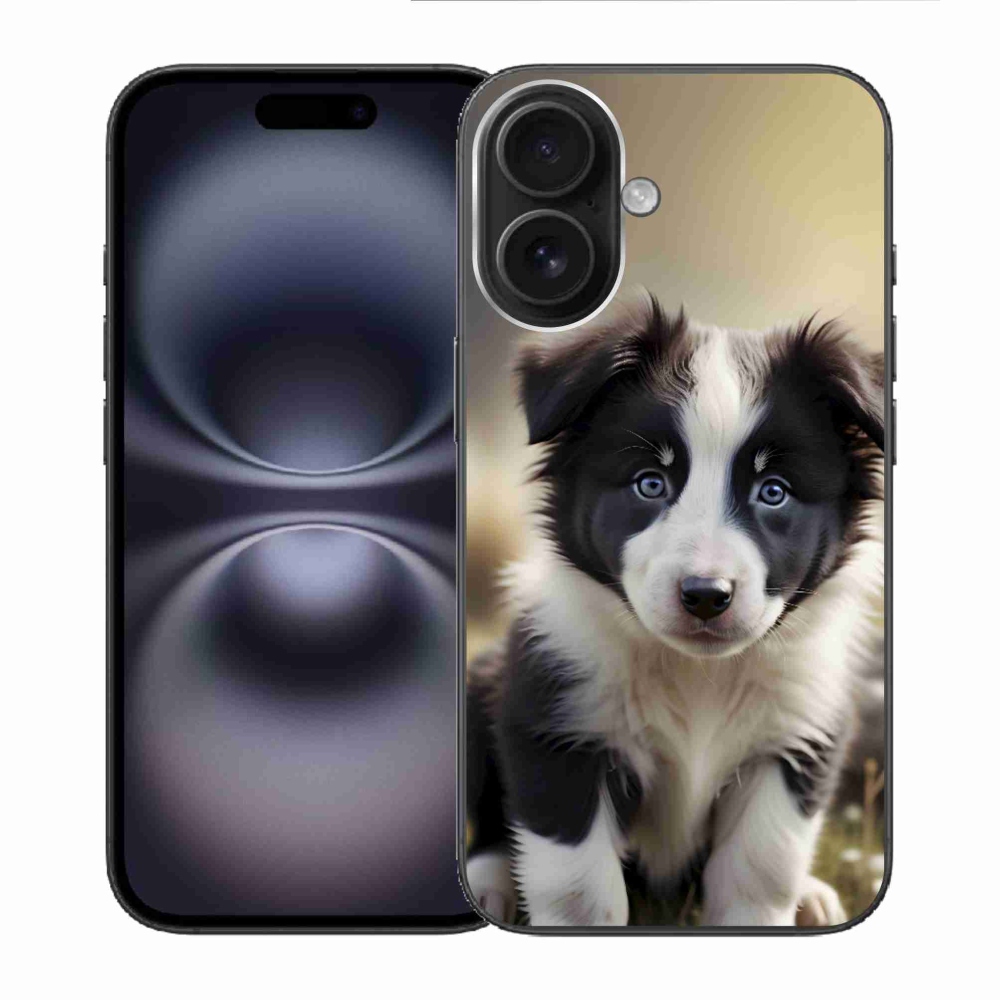 Gélový kryt mmCase na iPhone 16 - roztomilá border kólia