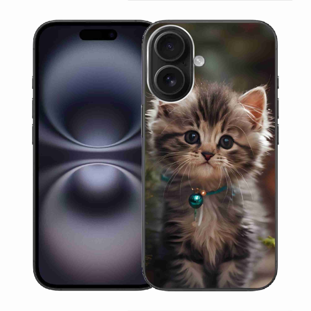 Gélový kryt mmCase na iPhone 16 - roztomilé mačiatko 11
