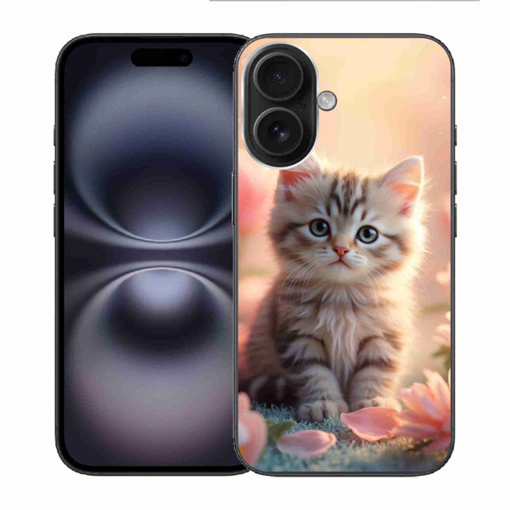 Gélový kryt mmCase na iPhone 16 - roztomilé mačiatko 8