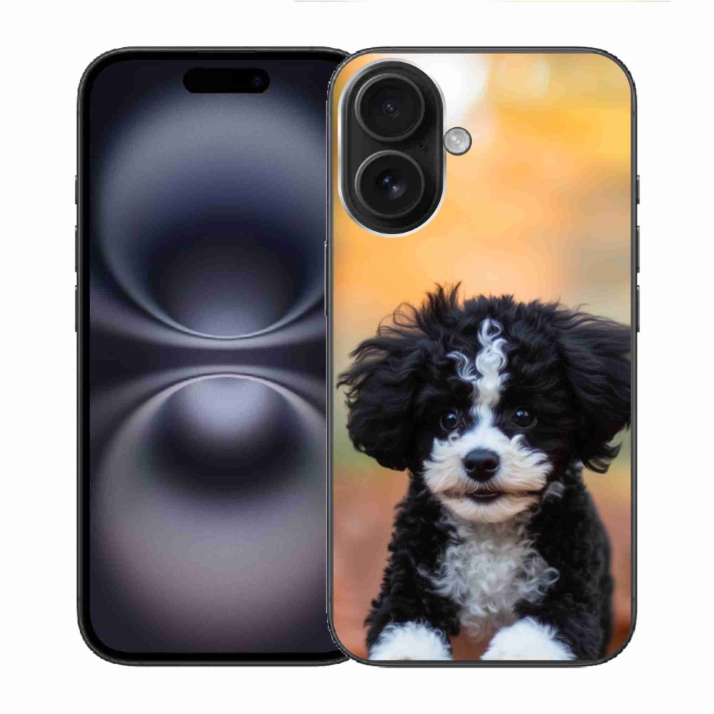 Gélový kryt mmCase na iPhone 16 - roztomilé šteňa 2