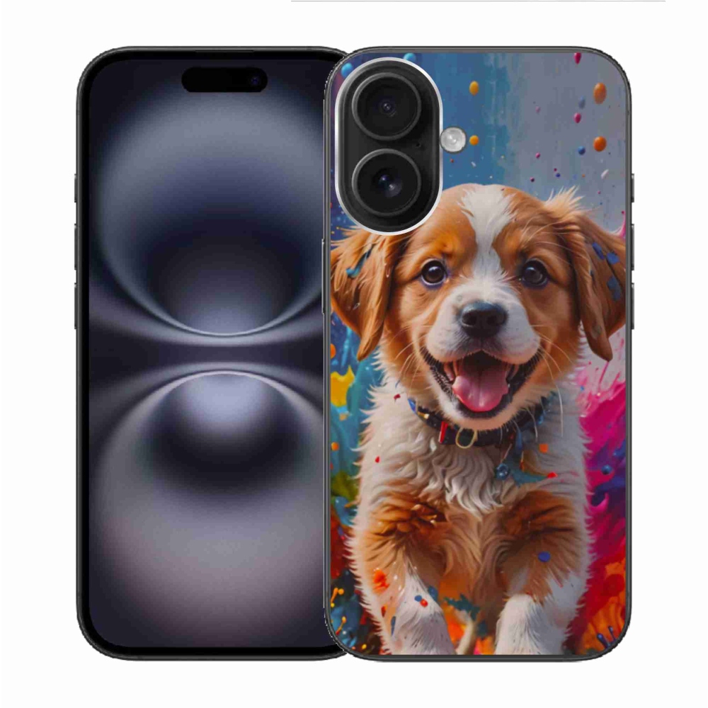 Gélový kryt mmCase na iPhone 16 - roztomilé šteňa 3