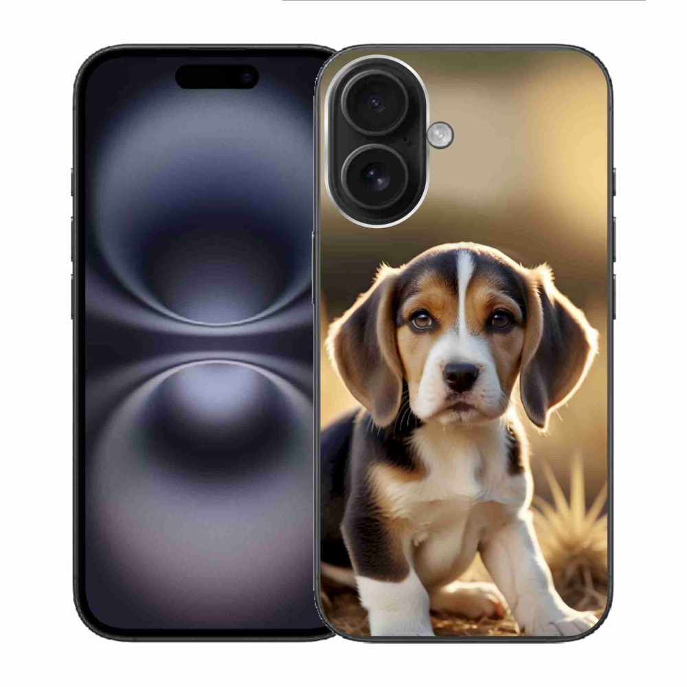 Gélový kryt mmCase na iPhone 16 - roztomilý bígl
