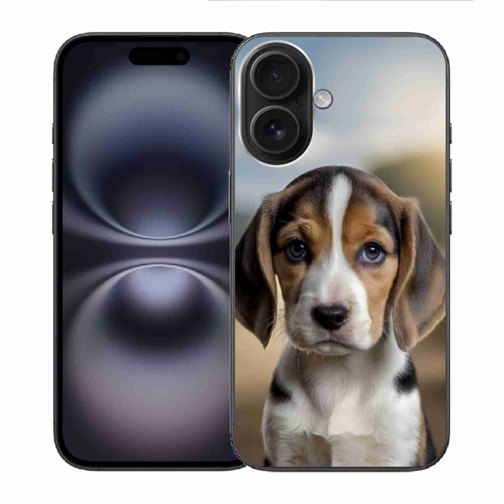 Gélový kryt mmCase na iPhone 16 - roztomilý bígl