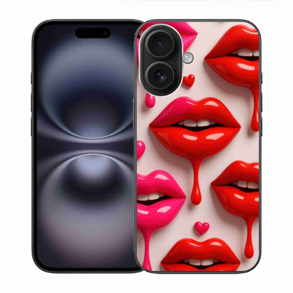 Gélový kryt mmCase na iPhone 16 - pery 2