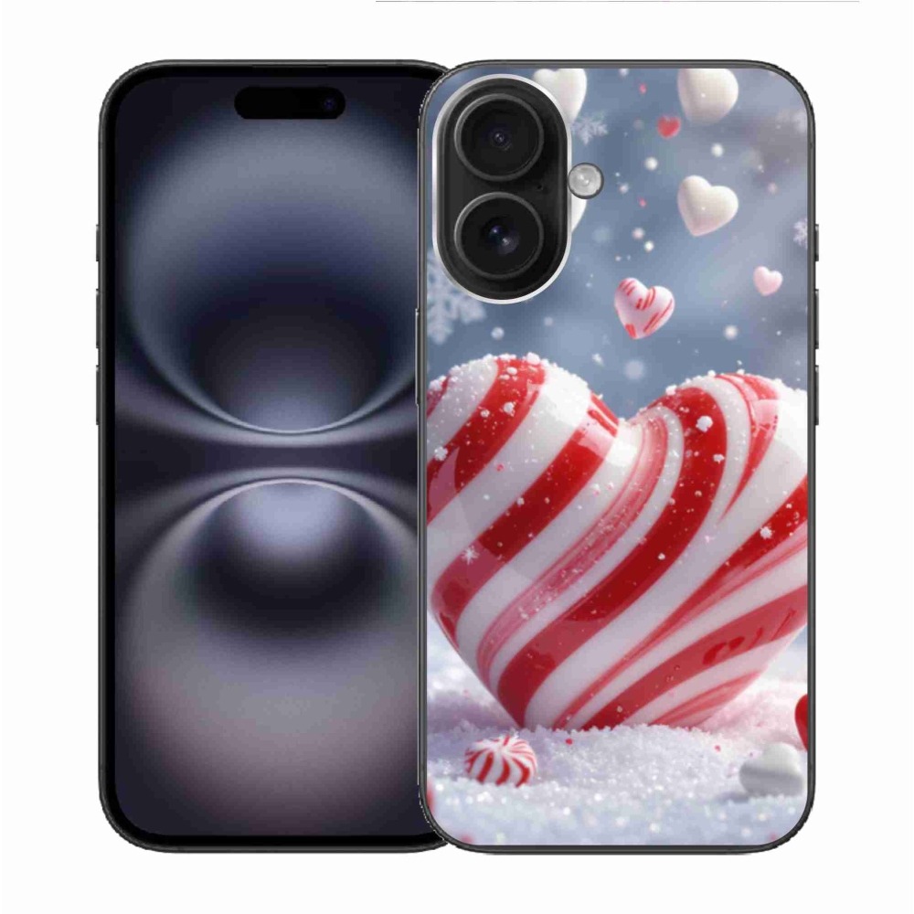 Gélový kryt mmCase na iPhone 16 - sladké srdce