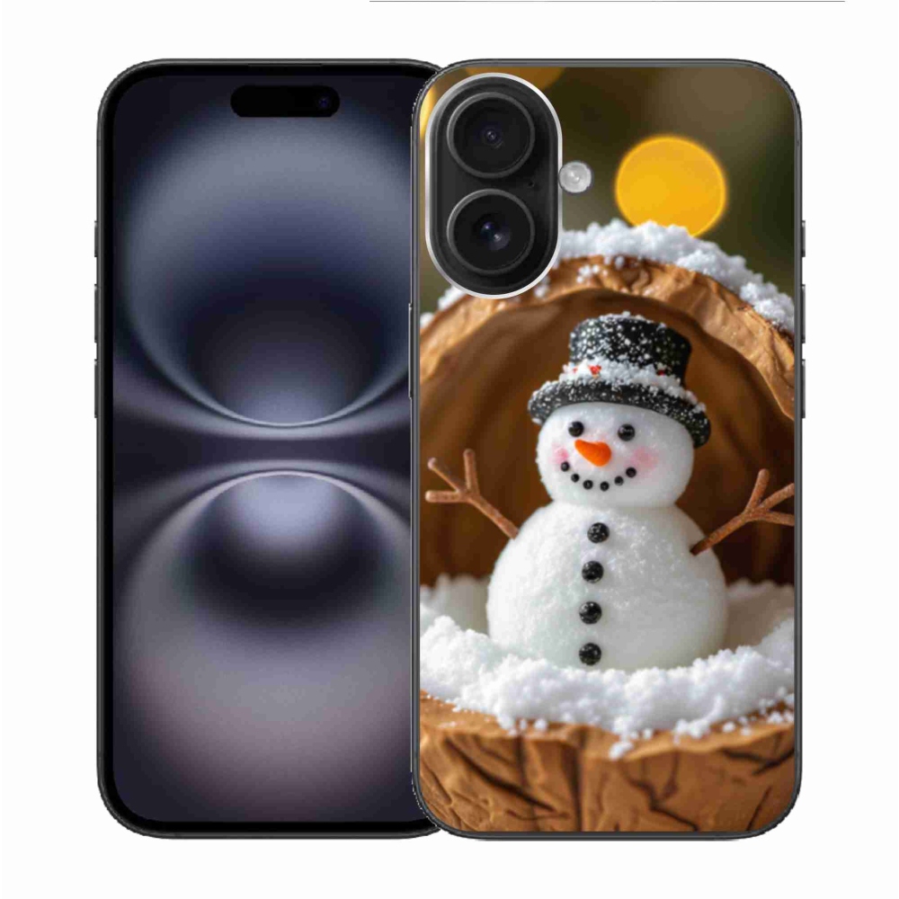 Gélový kryt mmCase na iPhone 16 - snehuliak 4