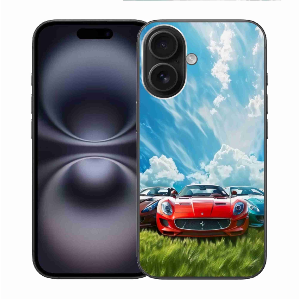 Gélový kryt mmCase na iPhone 16 - športové vozidlá