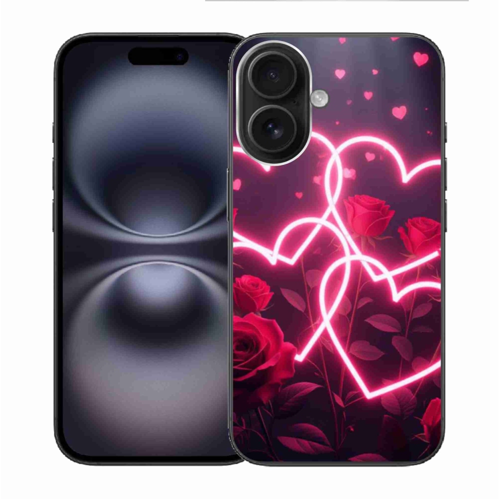 Gélový kryt mmCase na iPhone 16 - srdce lásky