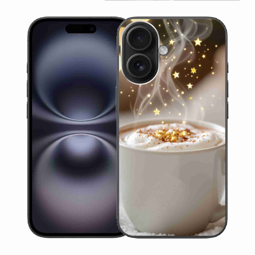 Gélový kryt mmCase na iPhone 16 - vianočný horúci nápoj