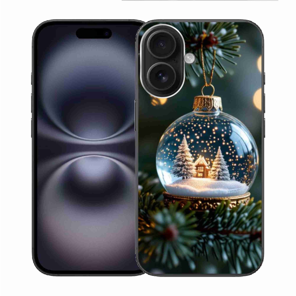 Gélový kryt mmCase na iPhone 16 - vianočné gule 2
