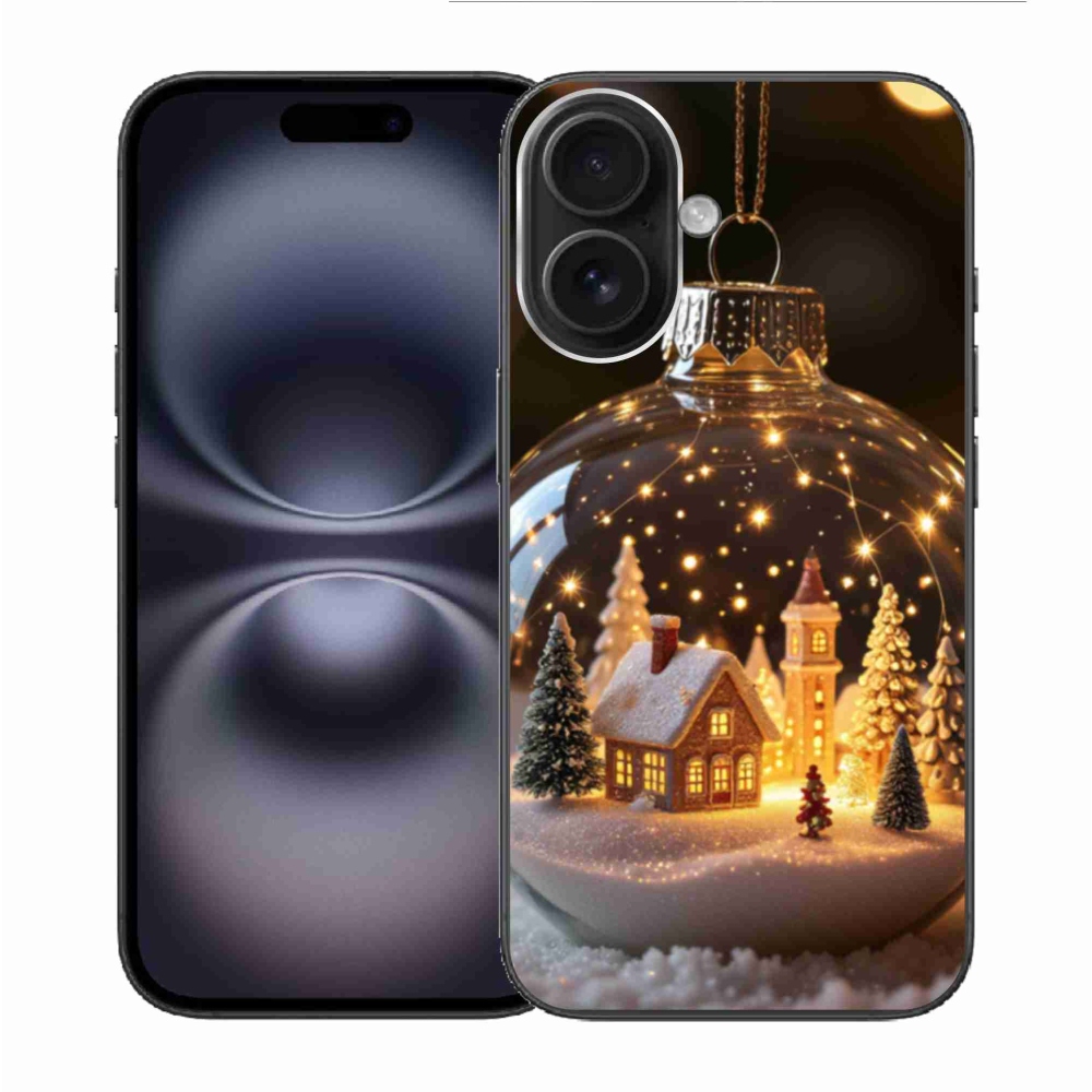 Gélový kryt mmCase na iPhone 16 - vianočné gule 3