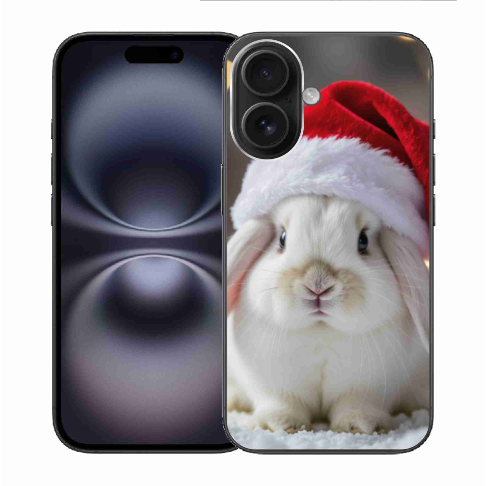 Gélový kryt mmCase na iPhone 16 - vianočný králik