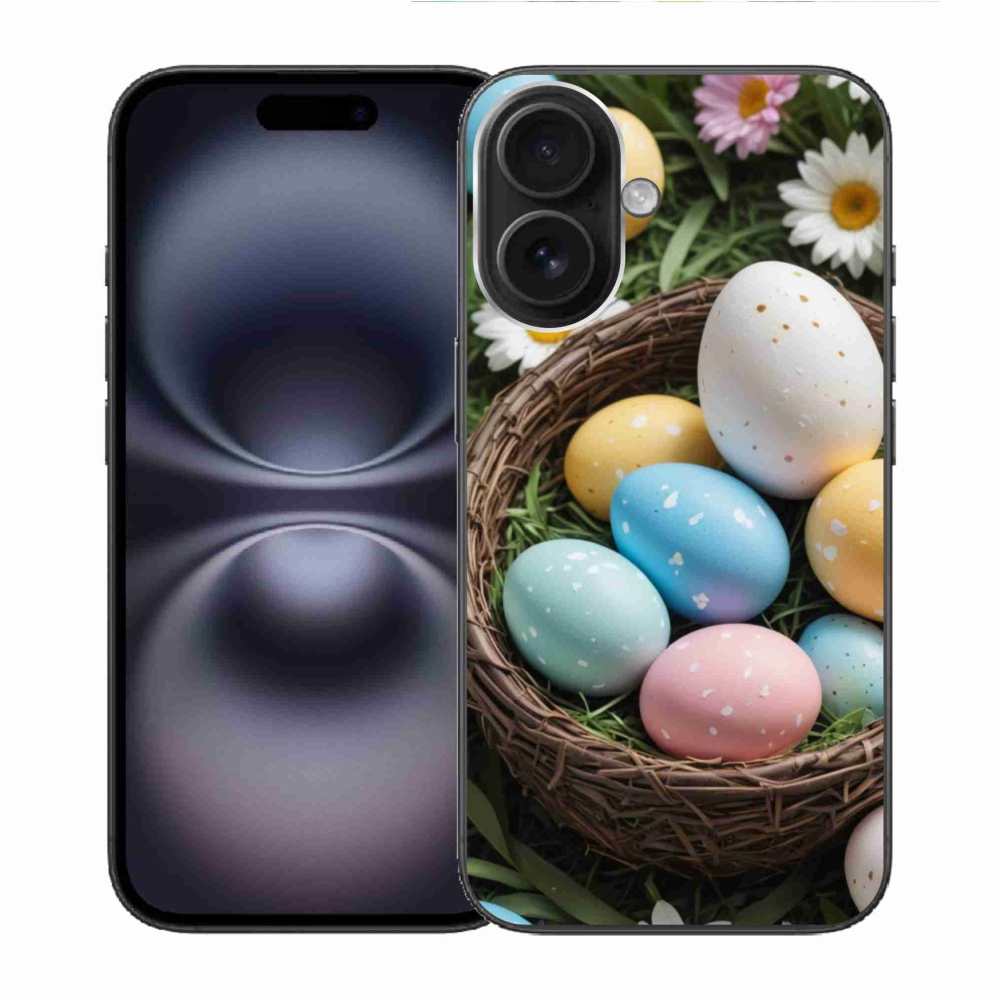 Gélový kryt mmCase na iPhone 16 - veľkonočné vajíčka 2