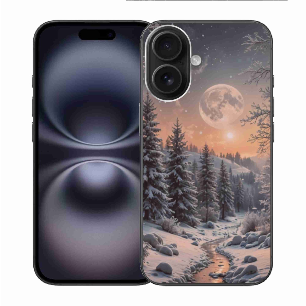 Gélový kryt mmCase na iPhone 16 - zimná krajina 2