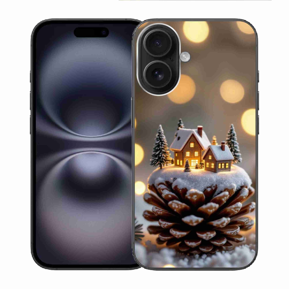 Gélový kryt mmCase na iPhone 16 - zimná dedinka