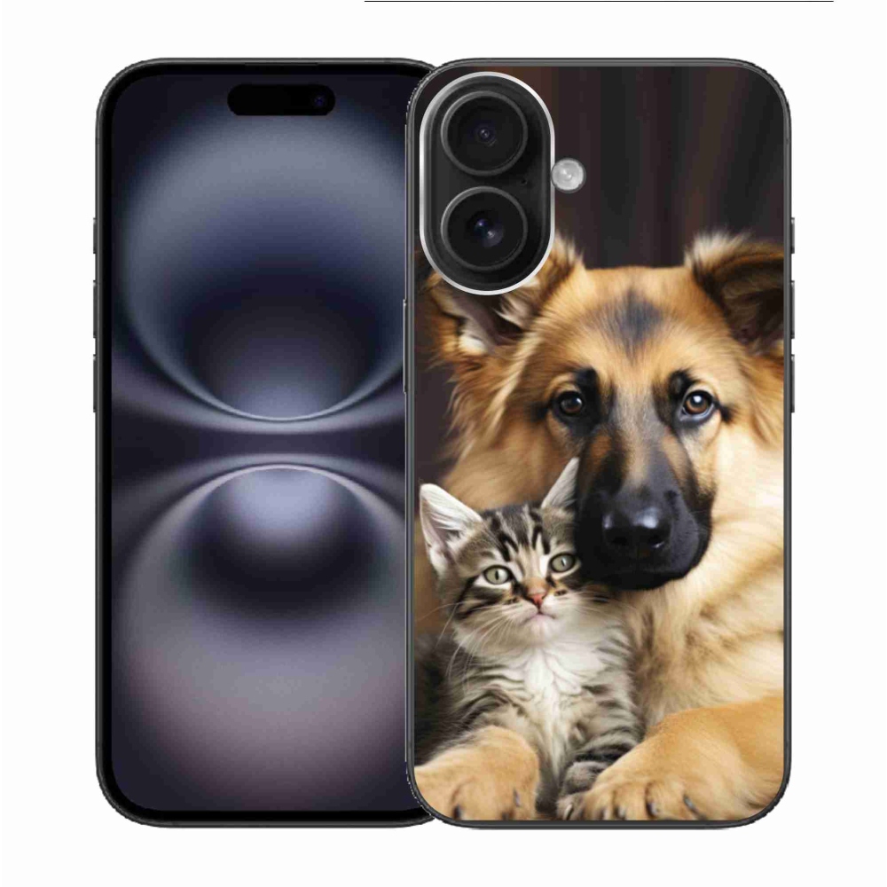 Gélový kryt mmCase na iPhone 16 - zvieracie priateľstvo