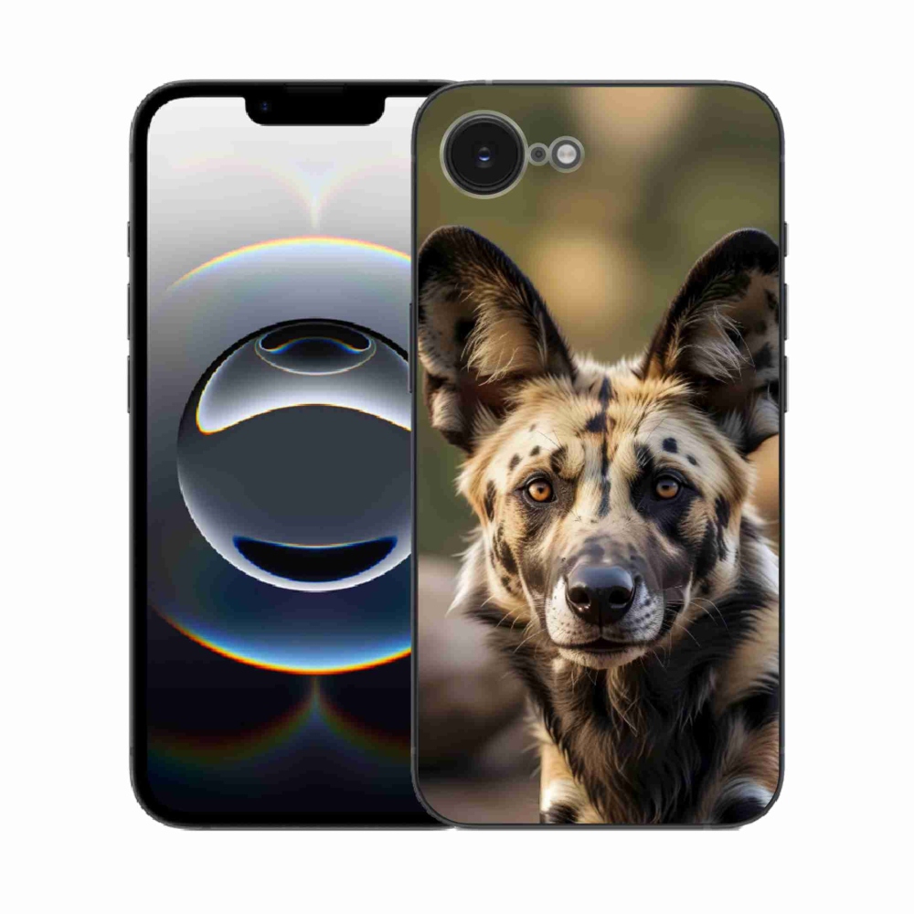 Gélový kryt mmCase na iPhone 16e - africký divoký pes