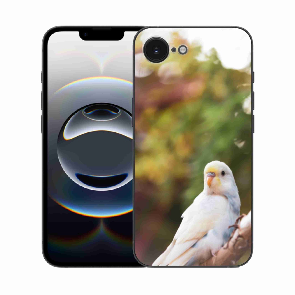 Gélový kryt mmCase na iPhone 16e - andulka biela