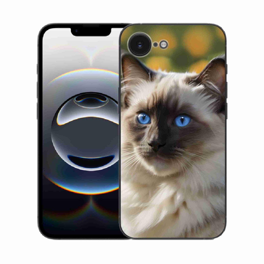 Gélový kryt mmCase na iPhone 16e - biely ragdoll