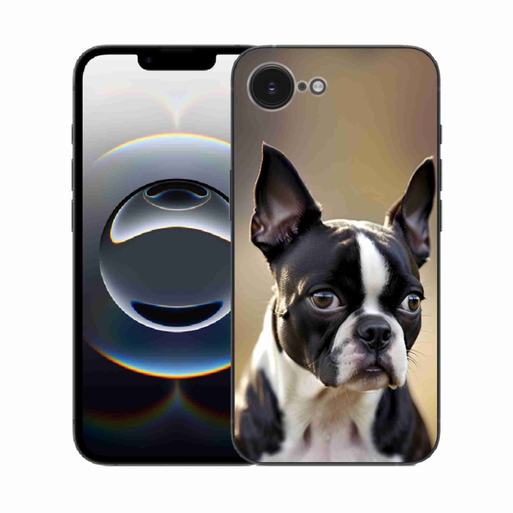 Gélový kryt mmCase na iPhone 16e - bostonský teriér