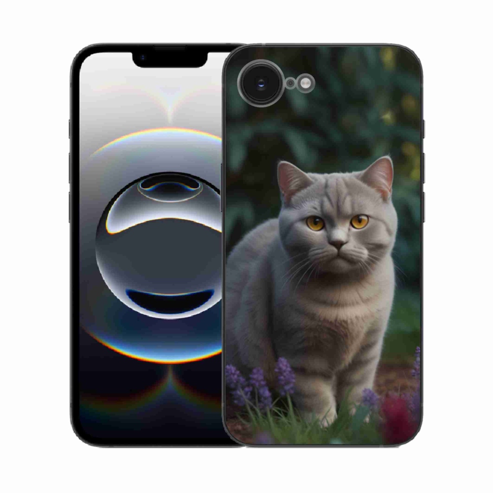 Gélový kryt mmCase na iPhone 16e - britská mačka