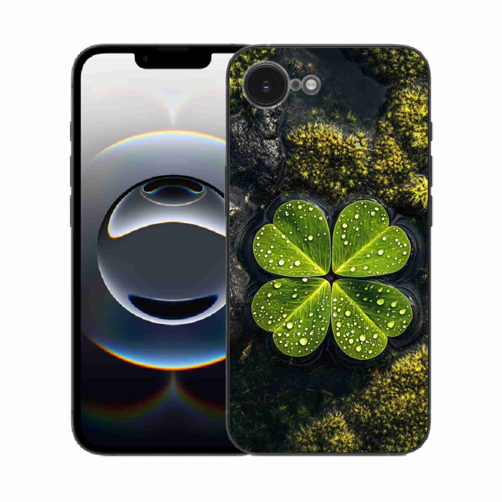 Gélový kryt mmCase na iPhone 16e - štvorlístok