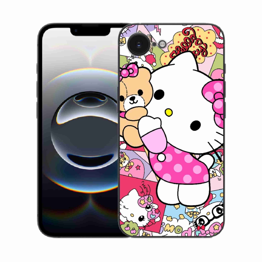 Gélový kryt mmCase na iPhone 16e - cute kitty
