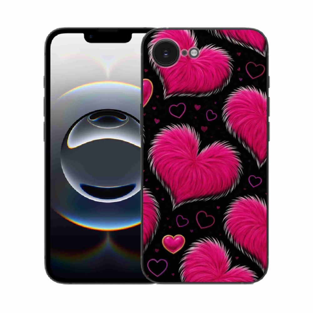Gélový kryt mmCase na iPhone 16e - hebké srdce