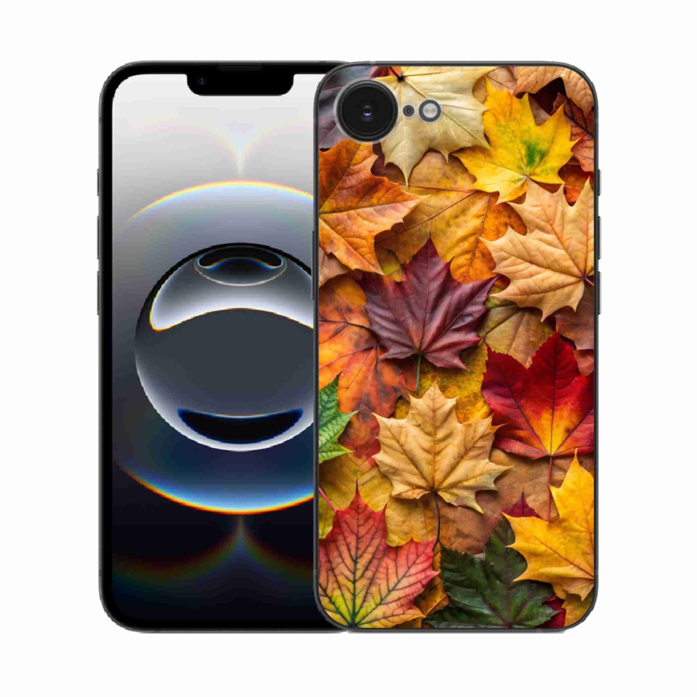 Gélový kryt mmCase na iPhone 16e - javorové listy 2