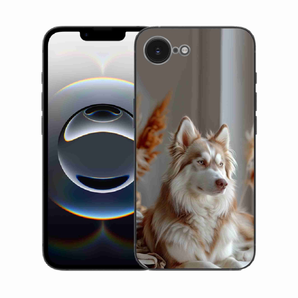 Gélový kryt mmCase na iPhone 16e - pokojný sibírsky husky