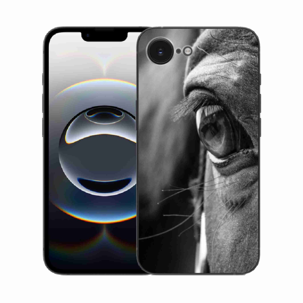 Gélový kryt mmCase na iPhone 16e - konský pohľad
