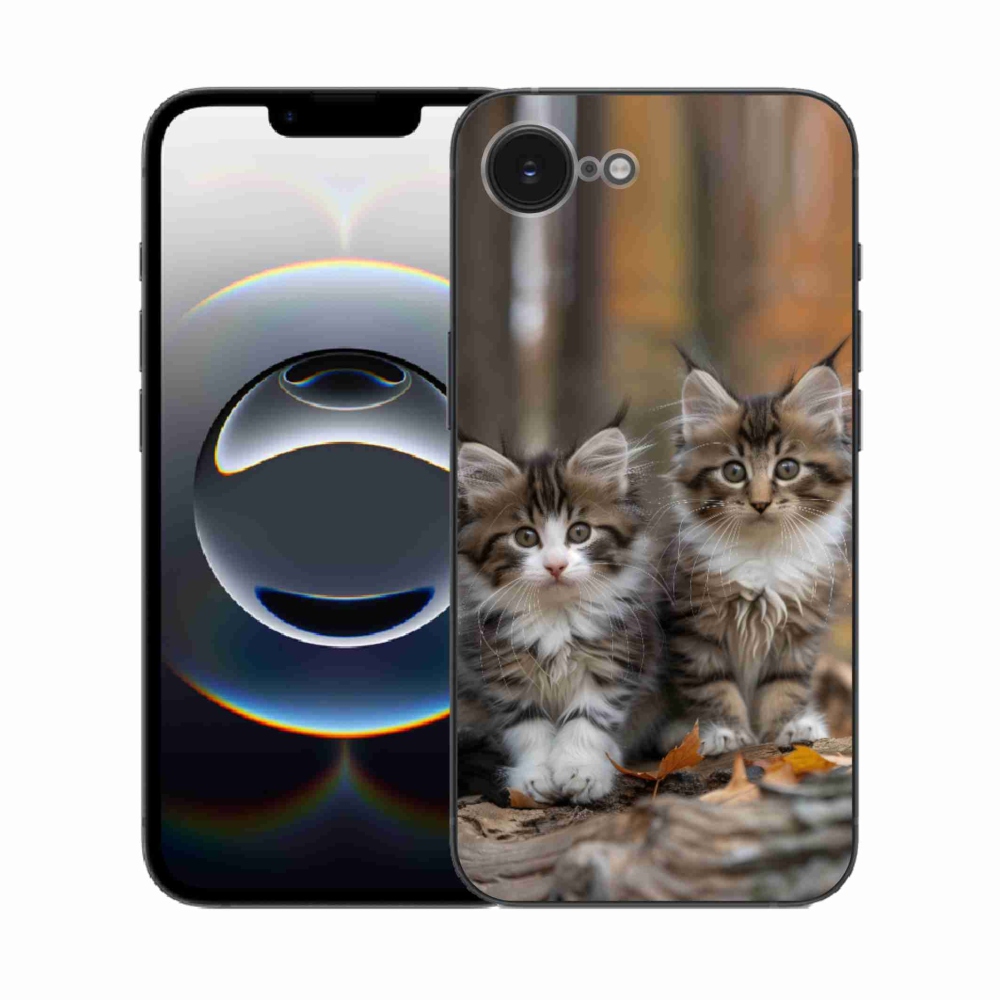 Gélový kryt mmCase na iPhone 16e - mačacie duo 3