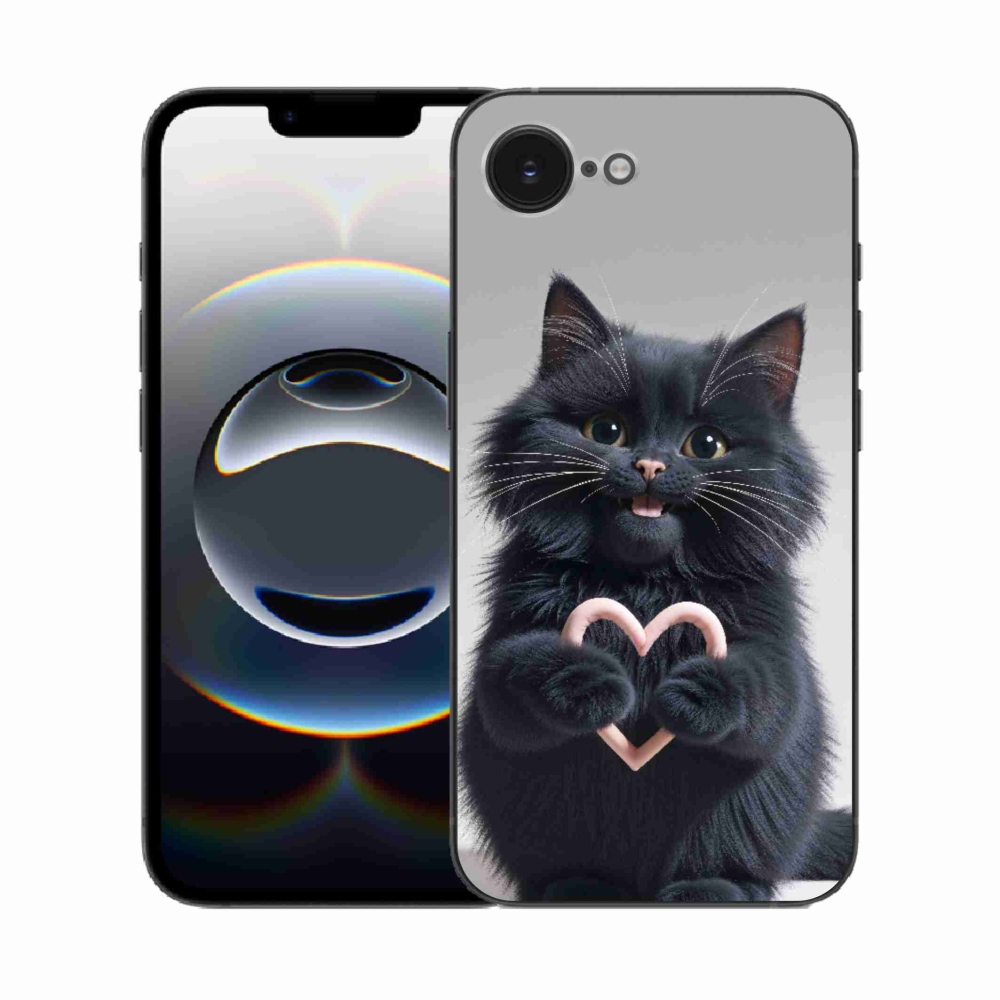 Gélový kryt mmCase na iPhone 16e - mačacia láska 3