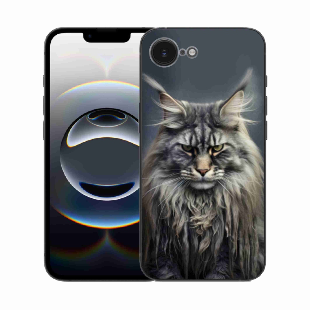 Gélový kryt mmCase na iPhone 16e - mačacie pohľad 4