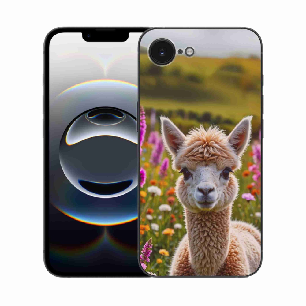 Gélový kryt mmCase na iPhone 16e - lama na lúke