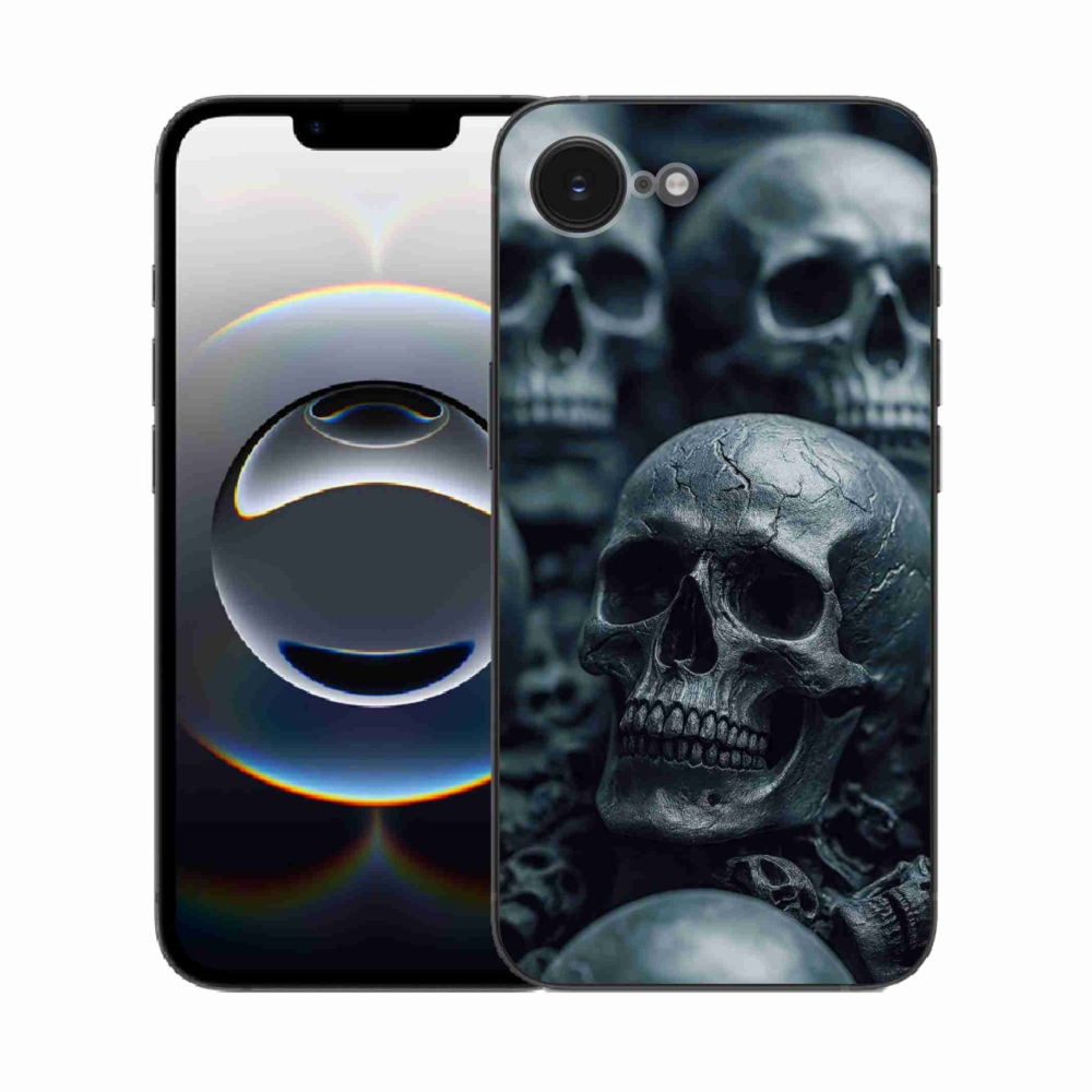 Gélový kryt mmCase na iPhone 16e - lebka 2
