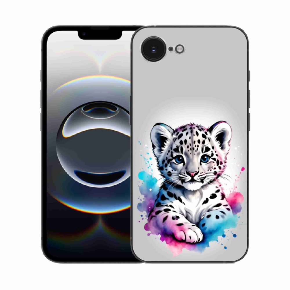 Gélový kryt mmCase na iPhone 16e - leopardej mláďa