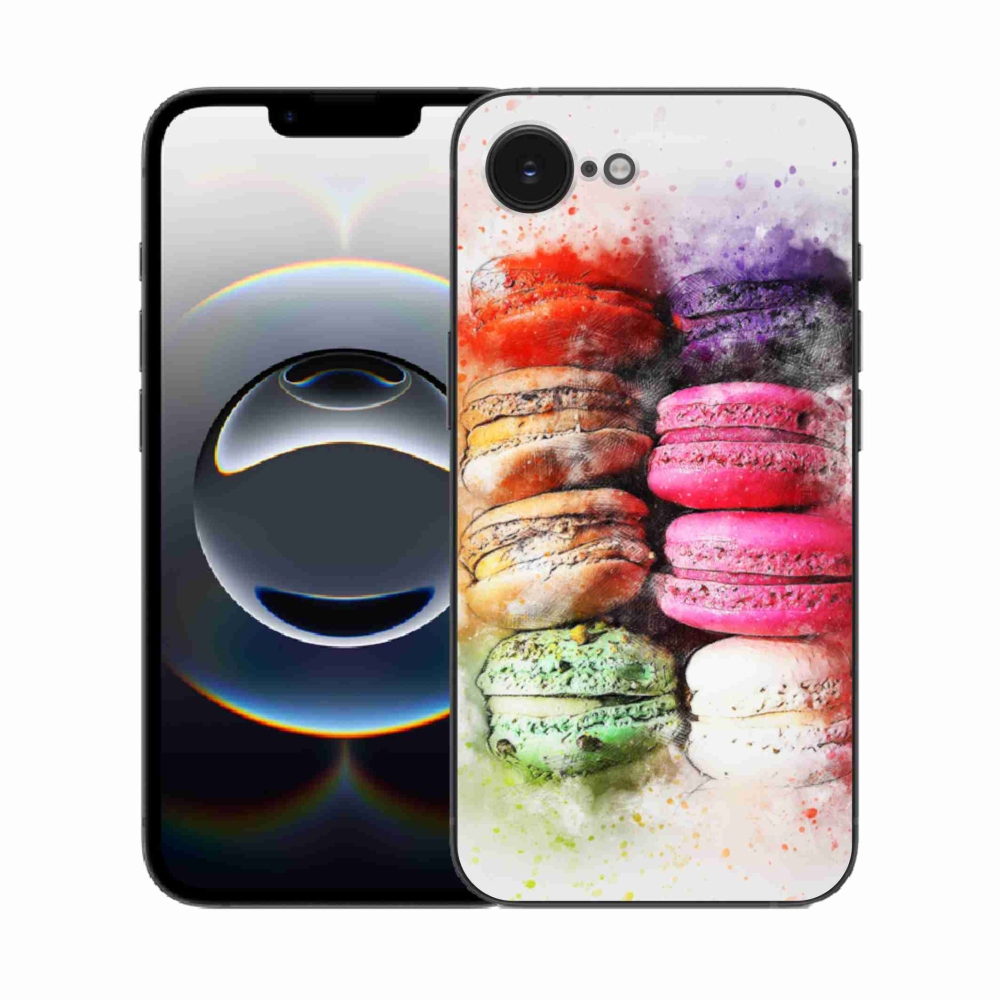 Gélový kryt mmCase na iPhone 16e - makrónky