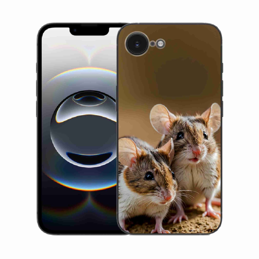 Gélový kryt mmCase na iPhone 16e - myší duo