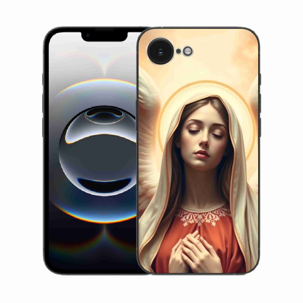 Gélový kryt mmCase na iPhone 16e - náboženský motív