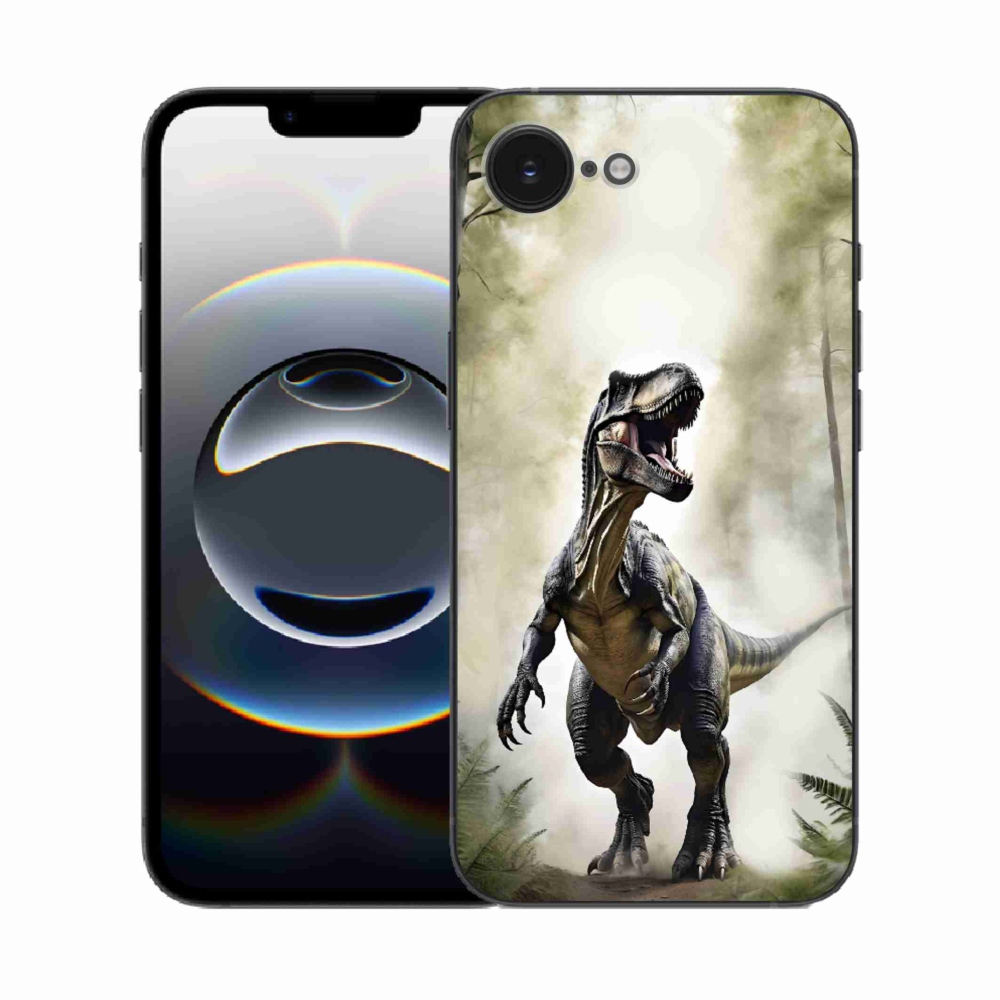 Gélový kryt mmCase na iPhone 16e - naštvaný T-Rex