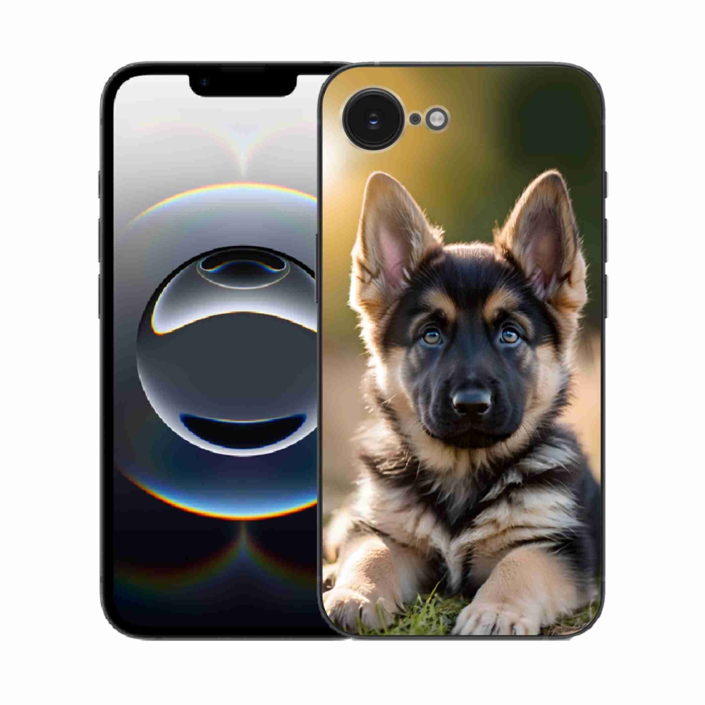Gélový kryt mmCase na iPhone 16e - nemecký ovčiak v prírode