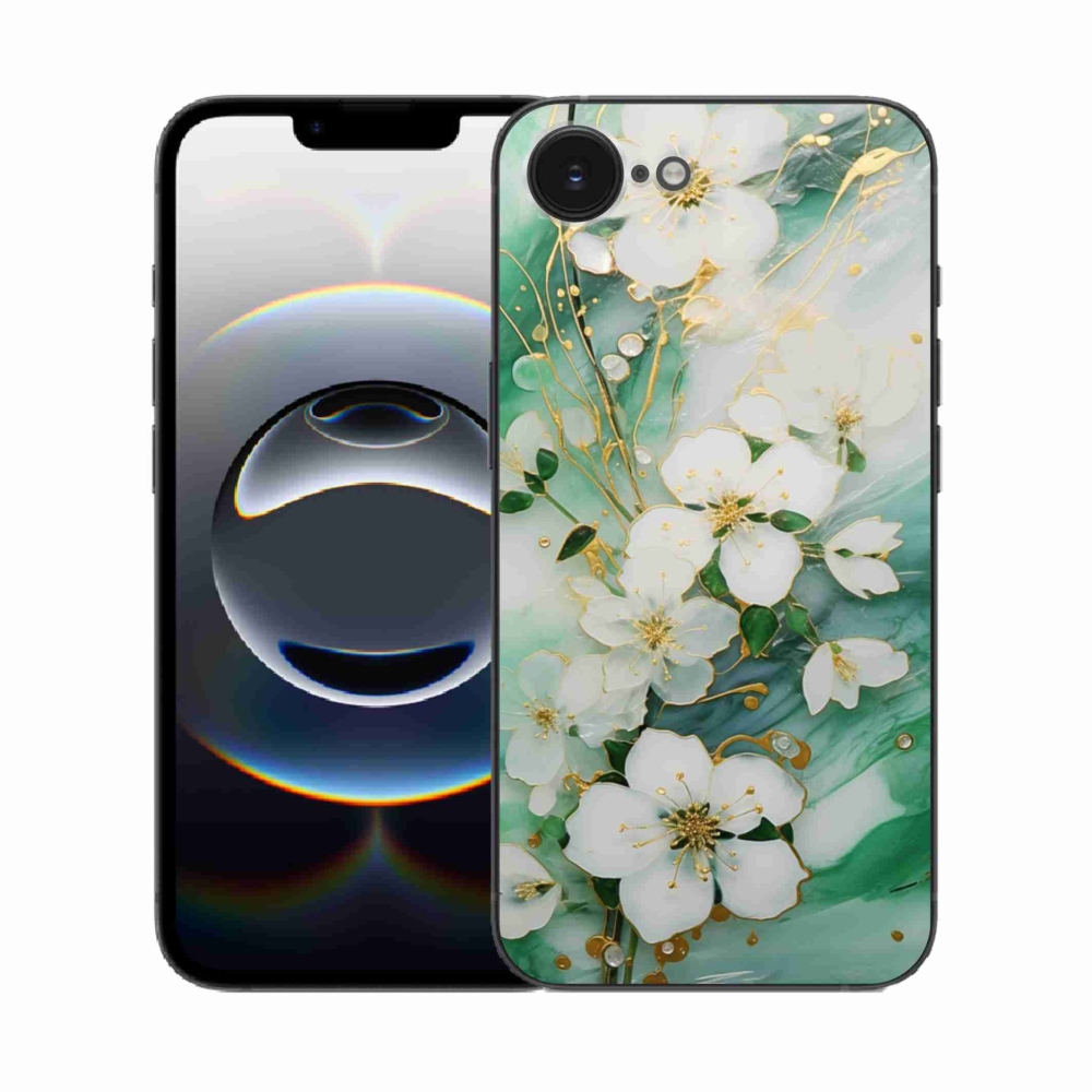 Gélový kryt mmCase na iPhone 16e - nežné kvety