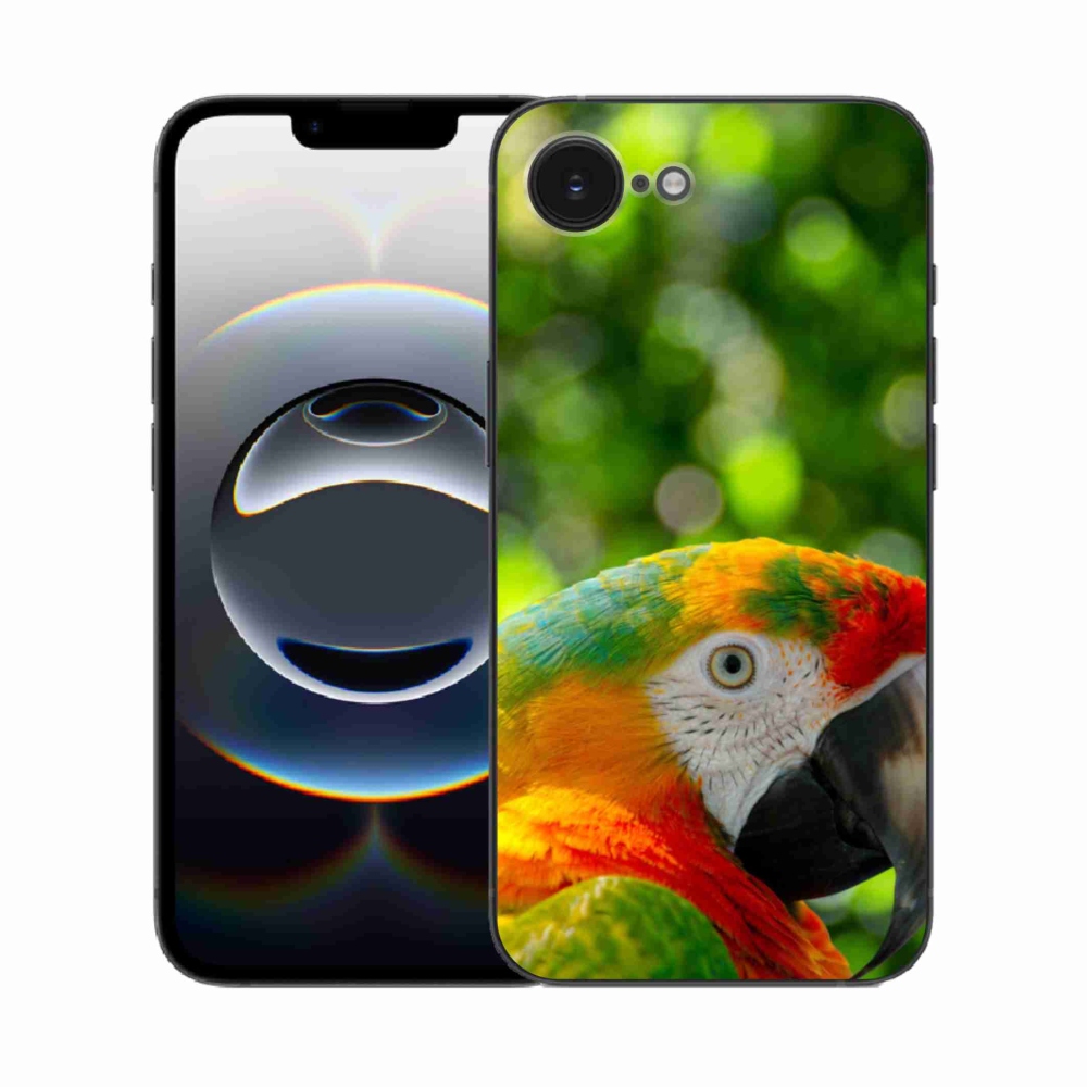 Gélový kryt mmCase na iPhone 16e - papagáj ara 3