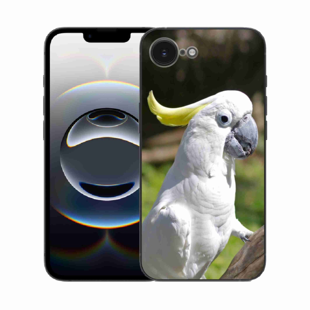 Gélový kryt mmCase na iPhone 16e - papagáj kakadu 2