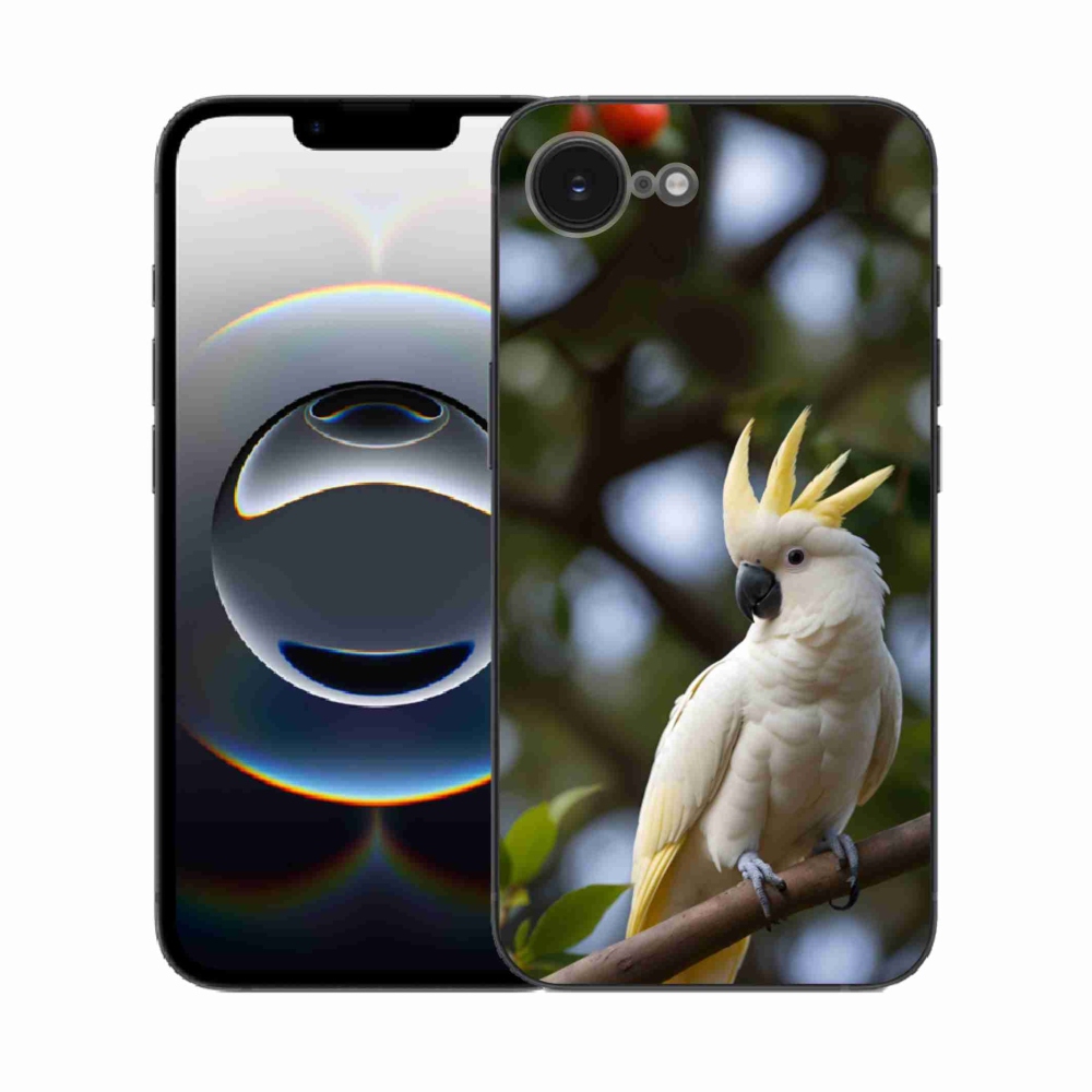 Gélový kryt mmCase na iPhone 16e - papagáj kakadu 3