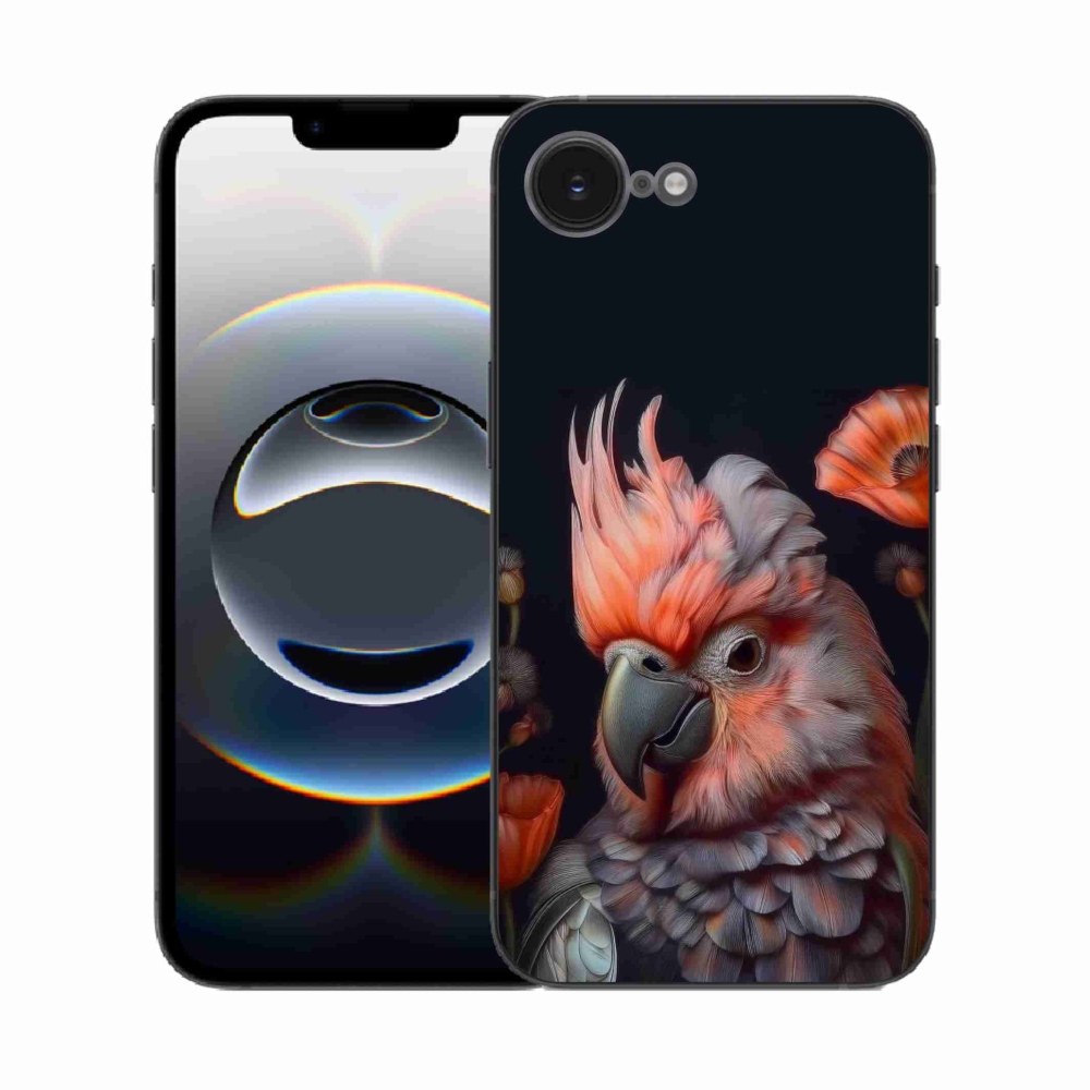 Gélový kryt mmCase na iPhone 16e - papagáj kakadu vo farbách