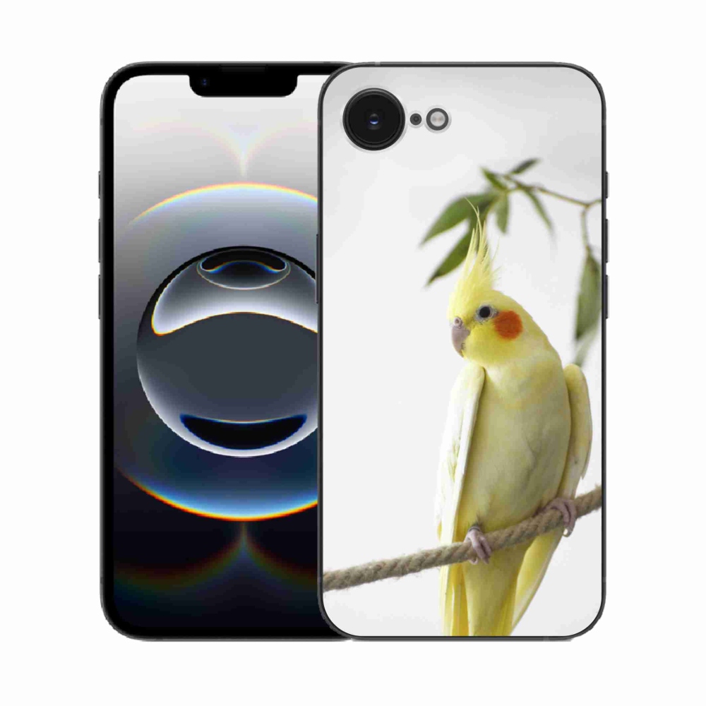 Gélový kryt mmCase na iPhone 16e - papagáj korela chocholatá