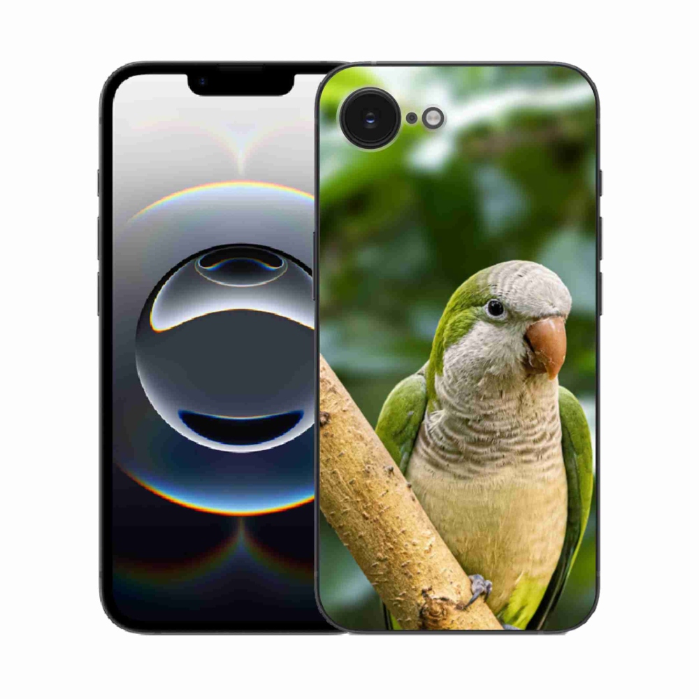 Gélový kryt mmCase na iPhone 16e - papagáj mníšok